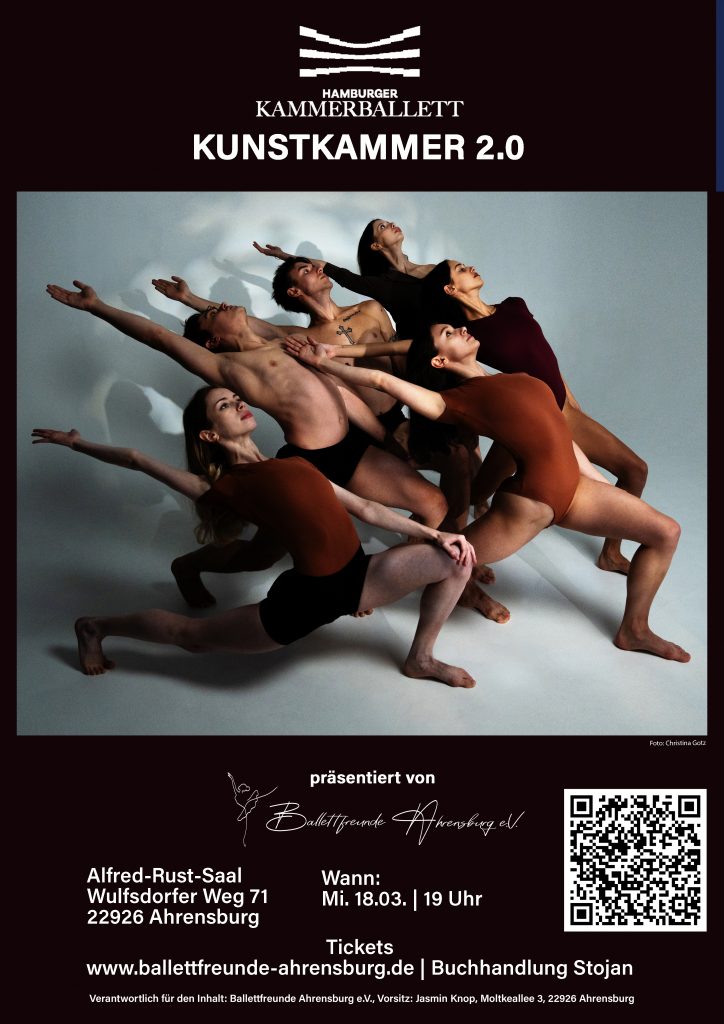 Plakat Hamburger Kammerballett 2026 - Ballettfreunde Ahrensburg e.V.