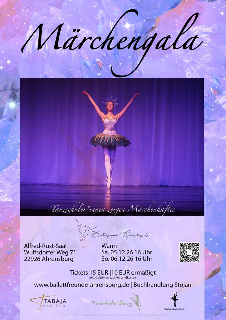 Plakat Märchengala 2026 - Ballettfreunde Ahrensburg e. V.